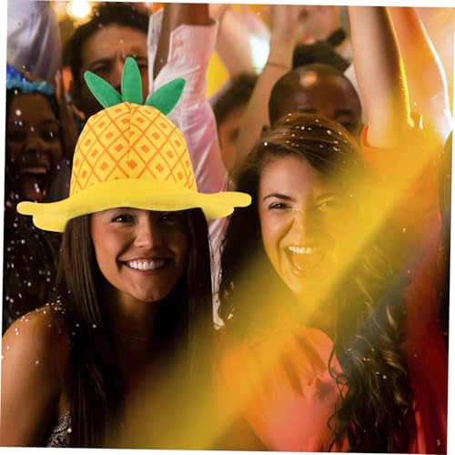Mobestech Verstellbarer Ananas Hut Kopfbedeckung für Halloween Obst Kostüm Hawaiianischer Partyhut Unisex für Sommer Pool Luau Party Zubehör von Mobestech