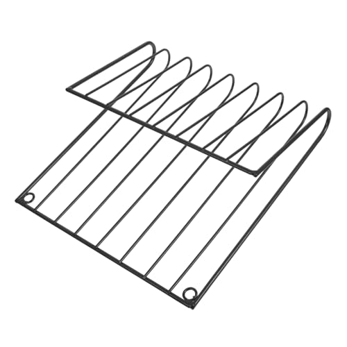 Mobestech Wandmontierter Magazine Rack aus Schwarzem Vielseitiger Wandhalter für Zeitschriften Dokumente Post und Accessoires Rostbeständig Einfache Montage für Büro und Zuhause von Mobestech