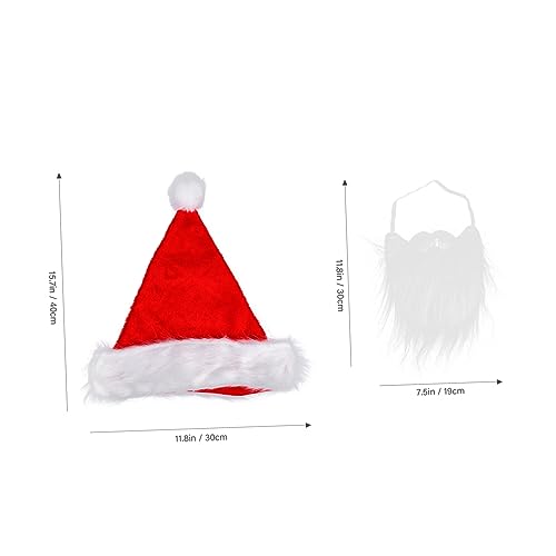 Mobestech Weihnachtsmann Kostümset Teilig Realistischer Weißer und Roter Santa Hut für Erwachsene Leichtes Bequemes Cosplay Accessoire für Party und Festtage Mobestech Weihnachtsmann Kostümset Teilig Realistischer Weißer und Roter Santa Hut für Erwachsene Leichtes Bequemes Cosplay Accessoire für Party und Festtage von Mobestech