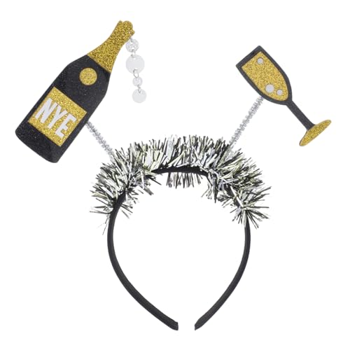 Mobestech Weinflasche Stirnband Party Kopfschmuck Silvester Neujahr Festlich Haltbar Stilvoll für Damen Herren Feier von Mobestech