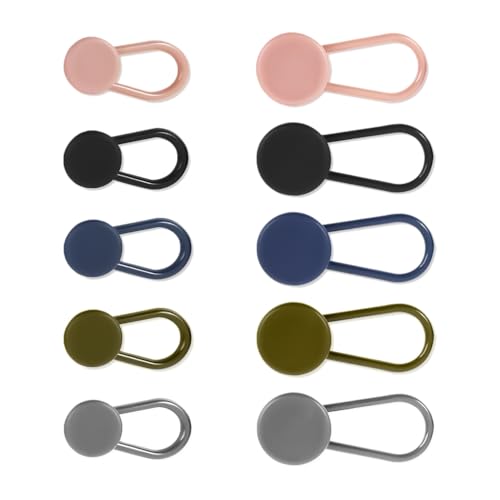10-teiliges Hosenknopfverlängerungs-Set - Flexible Taillenverlängerungen - Sofortige Erweiterung des Taillenbunds für Männer und Frauen - Keine Näharbeiten erforderlich - von Mobi Lock von Mobi Lock