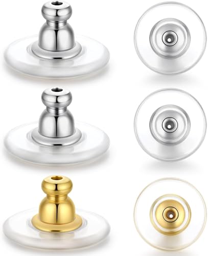 Moconar 12 mm Ohrring-Verschlüsse, transparent, Kugelform, verschließbare Ohrring-Verschlüsse für schwere/hängende Ohren, Ohrringheber für Ohrstecker, mehrfarbig Moconar 12 mm Ohrring-Verschlüsse, transparent, Kugelform, verschließbare Ohrring-Verschlüsse für schwere/hängende Ohren, Ohrringheber für Ohrstecker, mehrfarbig von Moconar