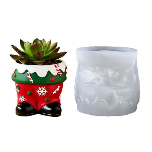 1. Flexible Silikon Weihnachtsstiefelform Für Gussurlaubsdekor Pflanzgefäß Die Handwerkswerkzeug Wiederverwendbare Urlaubsdekoration Form Machen von Mocoocouture