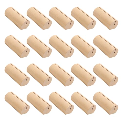 20pcs Wood Nist Card Memo Tischnummer Ständer Holzname Karten Foto Für Hochzeitsnoten Clip Set von Mocoocouture