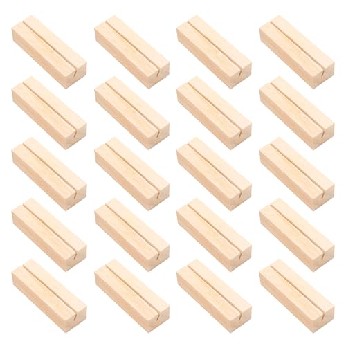 20pcs Wood Nist Card Memo Tischnummer Ständer Holzname Karten Foto Für Hochzeitsnoten Clip Set von Mocoocouture