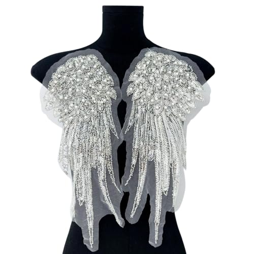 2Lots Ankunft Exquisites Pailletten Flügel Appliken Stickereien Für Bühnenkünstler Und Modeliebhaber von Mocoocouture