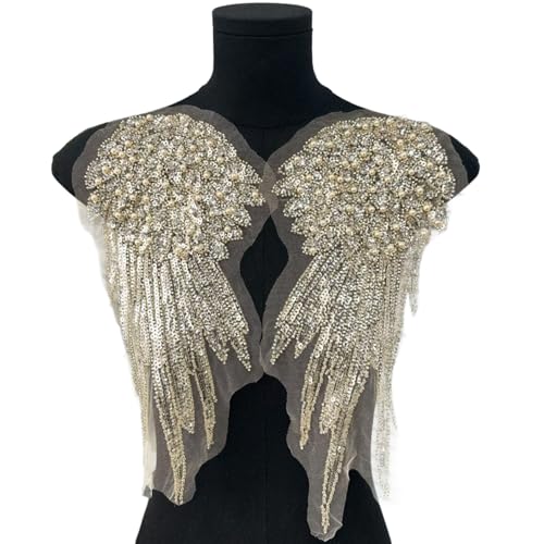 2Lots Ankunft Exquisites Pailletten Flügel Appliken Stickereien Für Bühnenkünstler Und Modeliebhaber von Mocoocouture