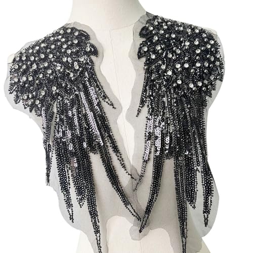 2Lots Ankunft Exquisites Pailletten Flügel Appliken Stickereien Für Bühnenkünstler Und Modeliebhaber von Mocoocouture