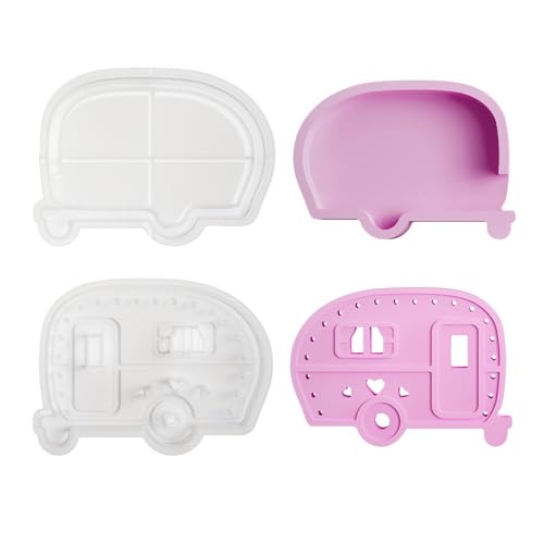 2pieces Spielzeugbus Silikonkerzenhalter Formen Epoxidharz Silikonform Für Kerzenständer Teelichthalter Home Dekoration von Mocoocouture