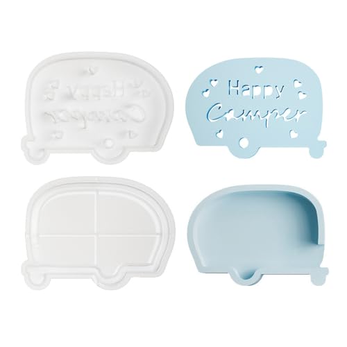 2pieces Spielzeugbus Silikonkerzenhalter Formen Epoxidharz Silikonform Für Kerzenständer Teelichthalter Home Dekoration von Mocoocouture
