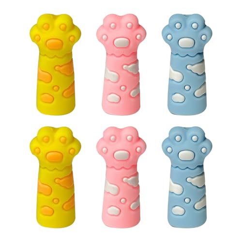 6pcs Entzückende Katzen Pfoten Bleistiftkappen Silikonspitze Cover Für Schule Und Büroversorgungen Schöne Katzenklauenkappen Extender Silikon 6pcs Entzückende Katzen Pfoten Bleistiftkappen Silikonspitze Cover Für Schule Und Büroversorgungen Schöne Katzenklauenkappen Extender Silikon von Mocoocouture