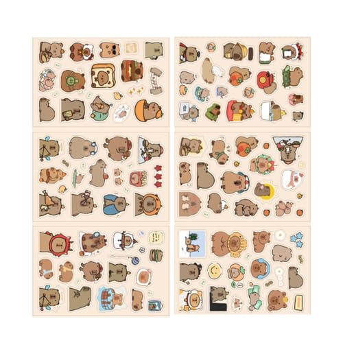 Cartoon Animal Sticker Wasserbeständiger Haustieraufkleber Für Scrapbook Journal Telefon Fall Gitarre Laptop Kinder Belohnung Haustier von Mocoocouture
