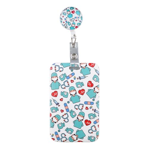 Einziehbarer Abzeichen Reel Kartenhalter 360 Grad Rotation Badge Holer Für Krankenschwestern Arztpersonal Mitarbeiter Professioneller Tragbarer Karteninhaber von Mocoocouture