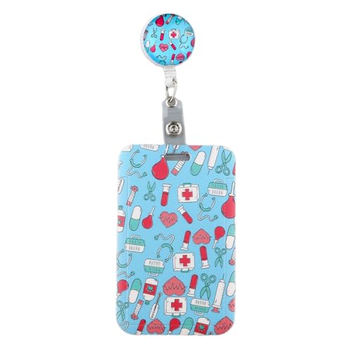 Einziehbarer Abzeichen Reel Kartenhalter 360 Grad Rotation Badge Holer Für Krankenschwestern Arztpersonal Mitarbeiter Professioneller Tragbarer Karteninhaber von Mocoocouture