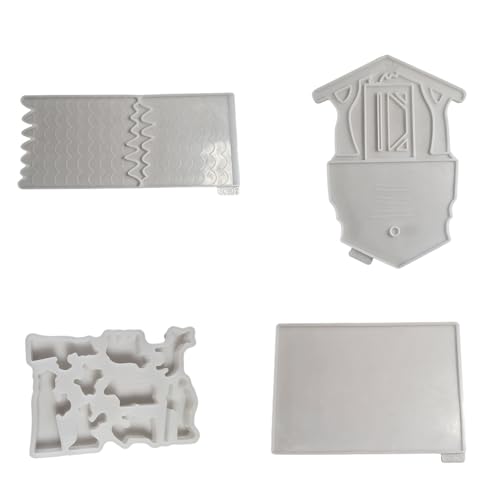 Religiöse Themengebietshaus Ornament Schimmel Flexible Silikonform Home Dekoration Gipsform Schmuck Schmuck Herstellung Werkzeug Back Silikon von Mocoocouture