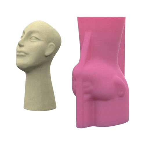 Silikonblütenvase Form Menschliche Gesichtsform Flexible Ornament Formen von Mocoocouture