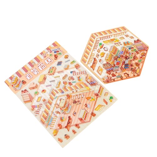 Szenenaufkleber Cartoon Szenerie Aufkleber Miniatur Simulierte Kabinenszene Für Scrapbooking Journal Planer Album Wraping von Mocoocouture
