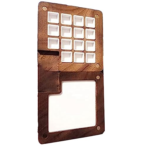Mocturnity 1 Set Palette mit Skizzenbuch, tragbar, 15 Holzraster, Mini-Palette für Malerei, Reisen, aus Holz, für Aquarellmalerei Mocturnity 1 Set Palette mit Skizzenbuch, tragbar, 15 Holzraster, Mini-Palette für Malerei, Reisen, aus Holz, für Aquarellmalerei von Mocturnity