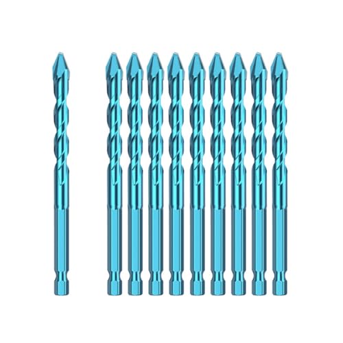 Mocturnity 10-Teiliges Fliesenbohrer-Set, Blau, Spatenbohrer-Set, Hohe Härte, Exzenterbohrer, Bohrmaschine, Zubehör für Elektrowerkzeuge, 8 mm Mocturnity 10-Teiliges Fliesenbohrer-Set, Blau, Spatenbohrer-Set, Hohe Härte, Exzenterbohrer, Bohrmaschine, Zubehör für Elektrowerkzeuge, 8 mm von Mocturnity