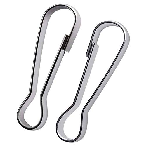 Mocturnity 100 Stück 30 mm 304 rostfreie Edelstahl-Schnallen, geeignet für Geldbörsen, Schlüsselanhänger von Mocturnity
