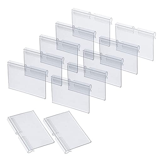 Mocturnity 100 Stück transparente Kunststoffhalter für Regale im Tickethalter, Verkaufspreis, Warenhalter (6 x 4 cm) von Mocturnity