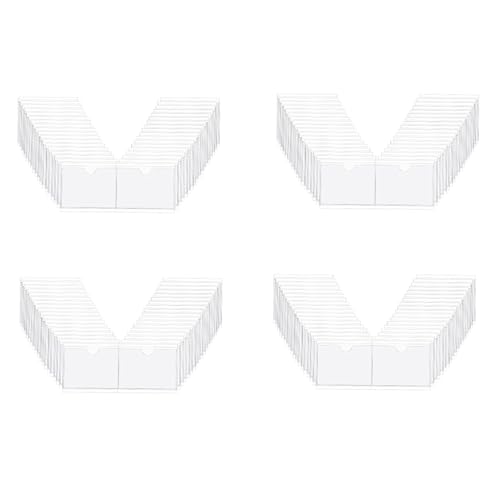 Mocturnity 144 Stück selbstklebende Kartenhalter Indexhüllen Halter 6 x 8,5 cm Kartenhalter aus transparentem Kunststoff selbstklebend von Mocturnity