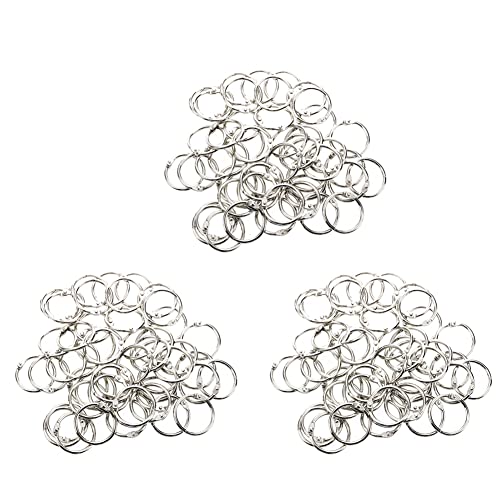 Mocturnity 150 Stück Heftklammern, 30 mm, Außendurchmesser, Blätter, Ring, Schlüsselanhänger von Mocturnity