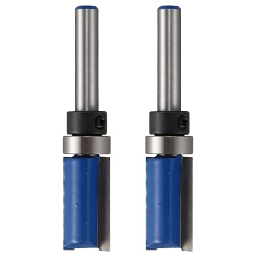 Mocturnity 2 x Fräsbohrer, 1/4 Zoll (0,64 cm), Zwilling, 2 Fixture Imperial, geriffelt, für Holzbearbeitung von Mocturnity