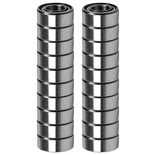 Mocturnity 20 Stück Radialkugellager, metrisch, geschirmt, aus Metall, versiegelt, Miniaturmodell: Mr105 Zz, 5 x 10 x 4 mm Mocturnity 20 Stück Radialkugellager, metrisch, geschirmt, aus Metall, versiegelt, Miniaturmodell: Mr105 Zz, 5 x 10 x 4 mm von Mocturnity