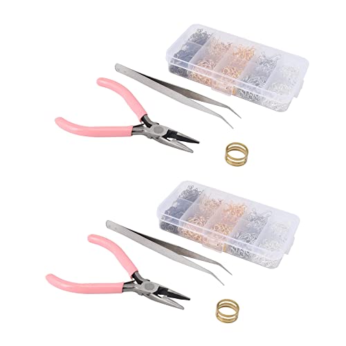 Mocturnity 2256-teiliges Zubehör-Set für Ohrringe, Sprungringe, Zange, Pinzette, Ringöffner für die Herstellung und Reparatur von Ohrringen von Mocturnity