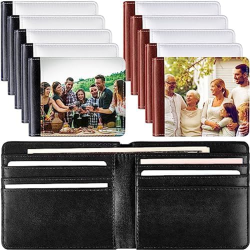 Mocturnity 24 Stück Sublimations-Brieftasche, Wärmeübertragung, Blanko, Sublimations-Brieftasche, mit Sichtfenstern für den Abschluss, Arbeit, Reise von Mocturnity