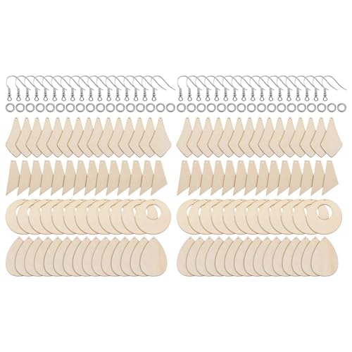 Mocturnity 240 Stück Anhänger aus , unlackiert, mit 240 Ohrringen für Ohrringe, Schmuck, DIY Mocturnity 240 Stück Anhänger aus , unlackiert, mit 240 Ohrringen für Ohrringe, Schmuck, DIY von Mocturnity