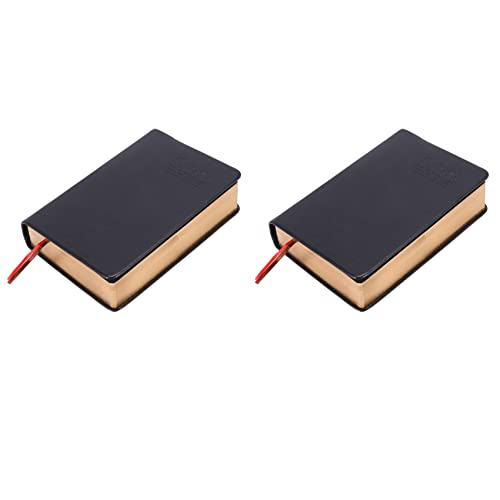 Mocturnity 2X Jahrgang Dickes Papier Notizbuch Notizblock PU + Papier Bibel Tagebuch Buch Zeitschriften Agenda Planer Schule BÜRo Schreibwaren Schwarz + Gold von Mocturnity