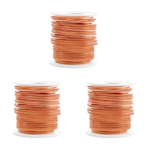 Mocturnity 3 x Kupferdraht, 99,9 % reiner Kupferdraht, weich, für Gartenarbeit, Elektrokultur, Stärke 16/1,3 mm, 0,5 m von Mocturnity