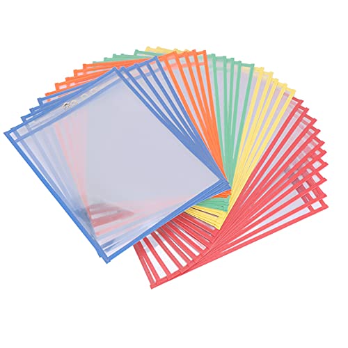 Mocturnity 30 mehrfarbige trocken abwischbare Hüllen, 10 x 13 Taschen, Übergröße, perfekt für die Organisation im Klassenzimmer, trocken abwischbar, wiederverwendbar Mocturnity 30 mehrfarbige trocken abwischbare Hüllen, 10 x 13 Taschen, Übergröße, perfekt für die Organisation im Klassenzimmer, trocken abwischbar, wiederverwendbar von Mocturnity