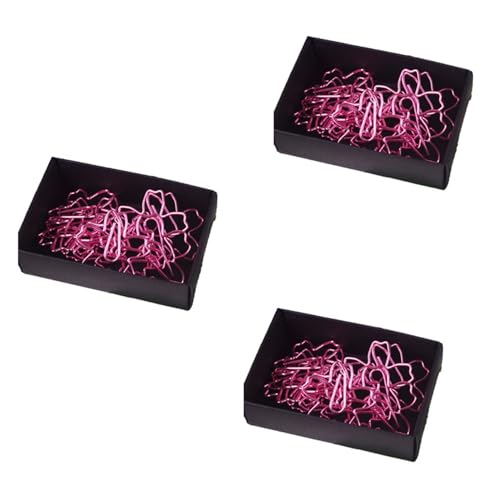 Mocturnity 36 Stueck/Menge TOP QUALITaeT Ueberzogene Rosa Bueroklammern Papiernadel Lesezeichen Metall Memo Clip Schreibwaren Kirschblueten Box Clips von Mocturnity