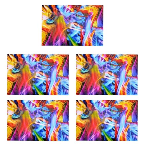 Mocturnity 5 x Hydrografische Folie, Regenbogenflammen, Wassertransferdruck, Hydraulikfolie zum Eintauchen, 50 cm x 100 cm Mocturnity 5 x Hydrografische Folie, Regenbogenflammen, Wassertransferdruck, Hydraulikfolie zum Eintauchen, 50 cm x 100 cm von Mocturnity