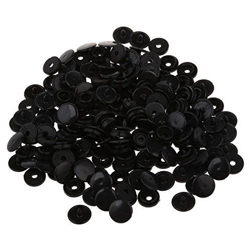 Mocturnity 50 Stück T3 Snaps Druckknöpfe Nähknöpfe Scrapbooking Schwarz von Mocturnity