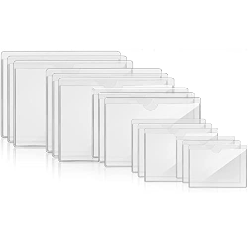 Mocturnity 50 selbstklebende Etikettenhalter, 8,9 x 11,9 cm, Kartenhalter, Etikettenhalter, Kunststoff, transparent, Kartenhalter, 5 Größen von Mocturnity