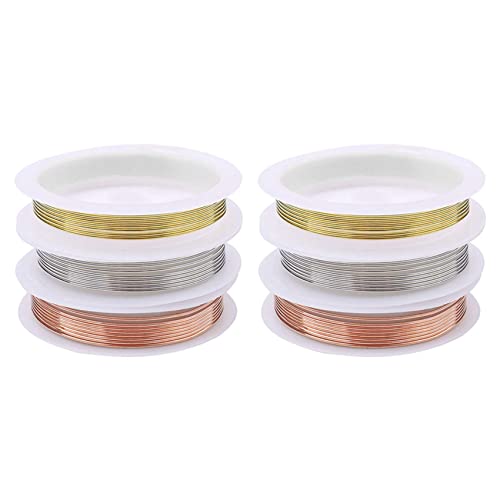 Mocturnity 6 Rollen handgefertigter Kupferdraht für Schmuck, 18 Gauge, anlaufbeständiger Schmuckdraht von Mocturnity