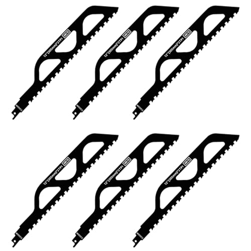 Mocturnity 6 x Ersatzklinge aus Wolframcarbid, zum Schneiden von Porenbeton, Faserzement, Ziegel, 305 mm von Mocturnity