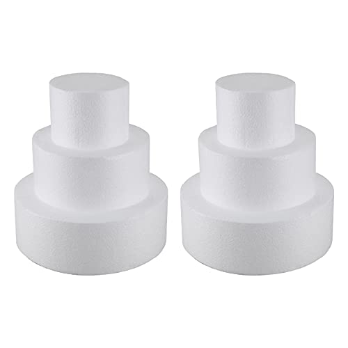 Mocturnity 6 x runde Schaufensterpuppe für Kuchen, 10,2 cm (6 Zoll) / 20,3 cm (8 Zoll) von Mocturnity