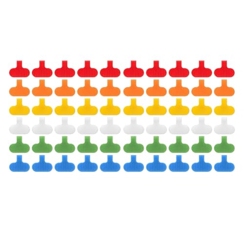 Mocturnity 60 bunte Kabeletiketten aus Kunststoff für die Verwaltung und Identifizierung von Kabeln von Mocturnity