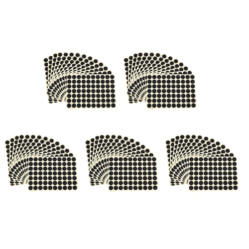 Mocturnity 75Stück 19Mm Circles Round Code Stickers Selbstklebende Klebeetiketten Schwarz von Mocturnity