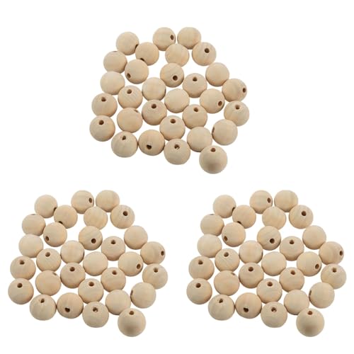 Mocturnity 90 x Kugeln aus Holz, Kugelabstand, 25 mm (1 Zoll) – für Ergebnisse, Basteln, Handwerk, Holzfarbe von Mocturnity