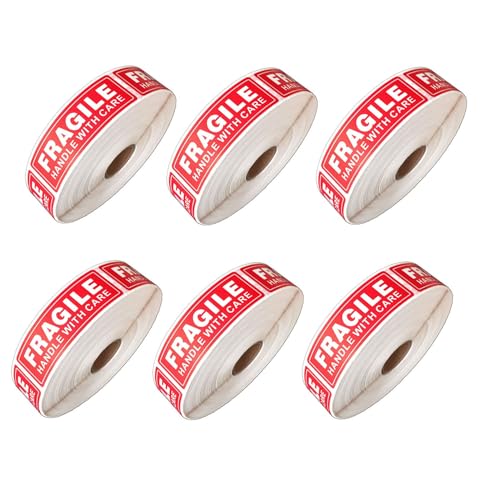 Mocturnity Aufkleber mit 6 Rollen / 500 Stück - Umgang mit Pflegeetiketten - zum Bewegen, Versenden und Versenden per Post von Mocturnity