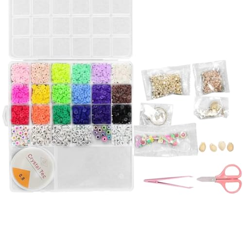 Mocturnity Bastelset für Armbänder aus Ton für Anfänger, Polymerperlen mit sehr gutem Geschmack der Freundschaft für Armbänder, Schmuckherstellungsset Mocturnity Bastelset für Armbänder aus Ton für Anfänger, Polymerperlen mit sehr gutem Geschmack der Freundschaft für Armbänder, Schmuckherstellungsset von Mocturnity