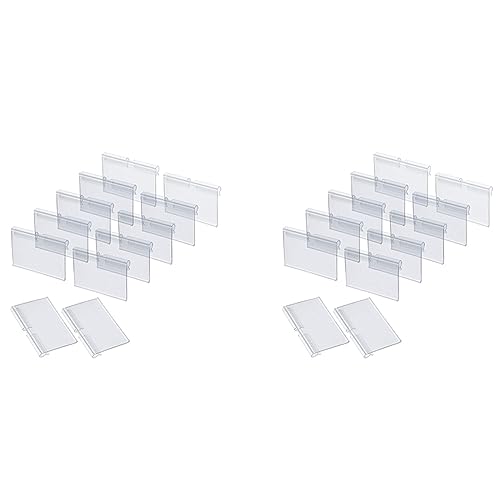 Mocturnity Etikettenhalter aus Kunststoff, transparent, 400 Stück, für Drahtregal, Etikettenhalter, Verkaufspreis, Warenschilder (6 x 4 cm) von Mocturnity