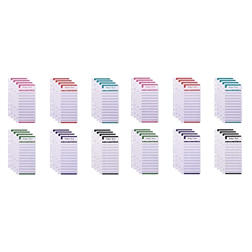 Mocturnity Expense Tracker Budget Blätter mit Loch 48 Stück Loses Blatt Bargeld Geld Umschlag für A6 Binder Geldbörsen Planner von Mocturnity