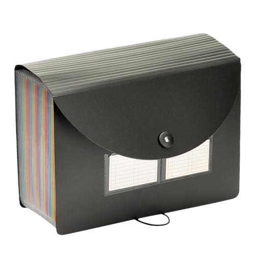 Mocturnity Fächermappe mit 24 Taschen und Etiketten, Aktenordner mit erweiterbarem Deckel, Akkordeon-Organizer Mocturnity Fächermappe mit 24 Taschen und Etiketten, Aktenordner mit erweiterbarem Deckel, Akkordeon-Organizer von Mocturnity